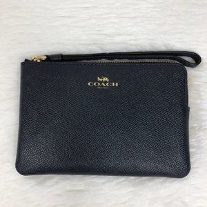 Coach Corner Zip Midnight NWT